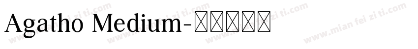 Agatho Medium字体转换